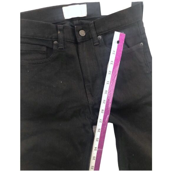 EVERLANE MODERN JEANS SIZE 24 BLACK SOLID ANKLE POCKETS - Picture 10 of 12